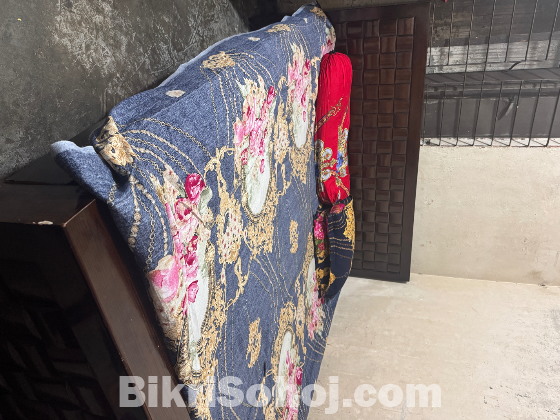 Strong Wooden Bed for Sale – Good Condition